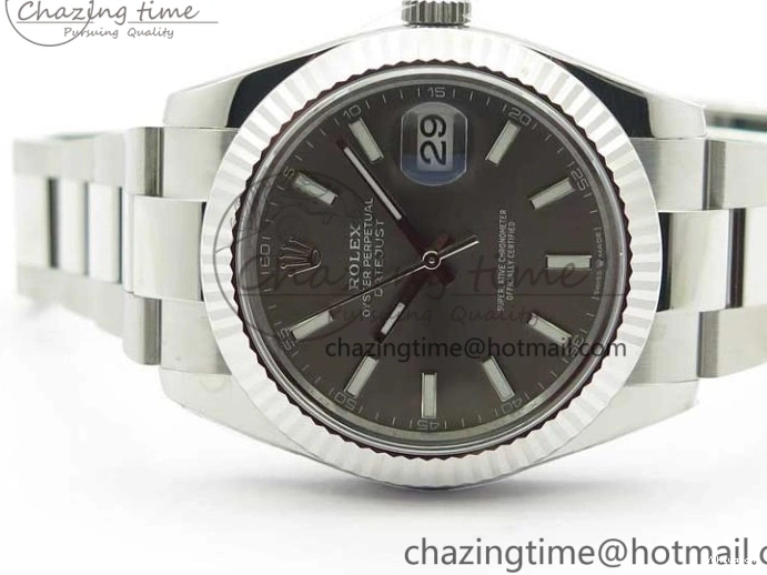 41 DateJust on Bracelet 1:1 Gray ARF Dial Steel A2824 126334 New Oyster Edition Best 904L V3 0423